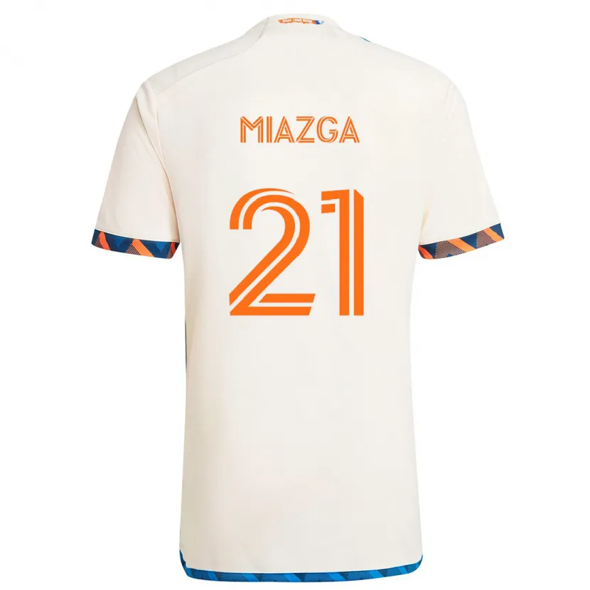 Danxen Kinder Matt Miazga #21 Weiß Orange Auswärtstrikot Trikot 2024/25 T-Shirt