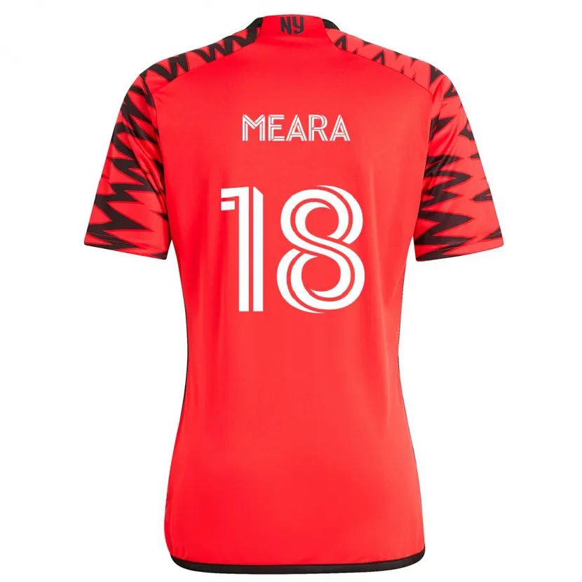 Danxen Kinder Ryan Meara #18 Rot Schwarz Weiß Auswärtstrikot Trikot 2024/25 T-Shirt