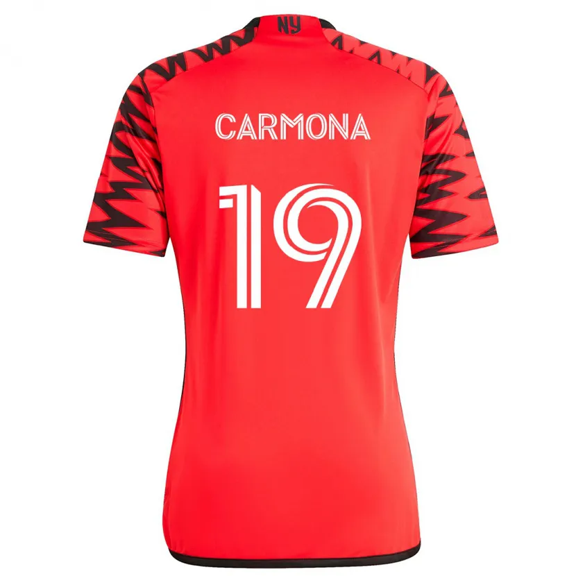 Danxen Kinder Wikelman Carmona #19 Rot Schwarz Weiß Auswärtstrikot Trikot 2024/25 T-Shirt