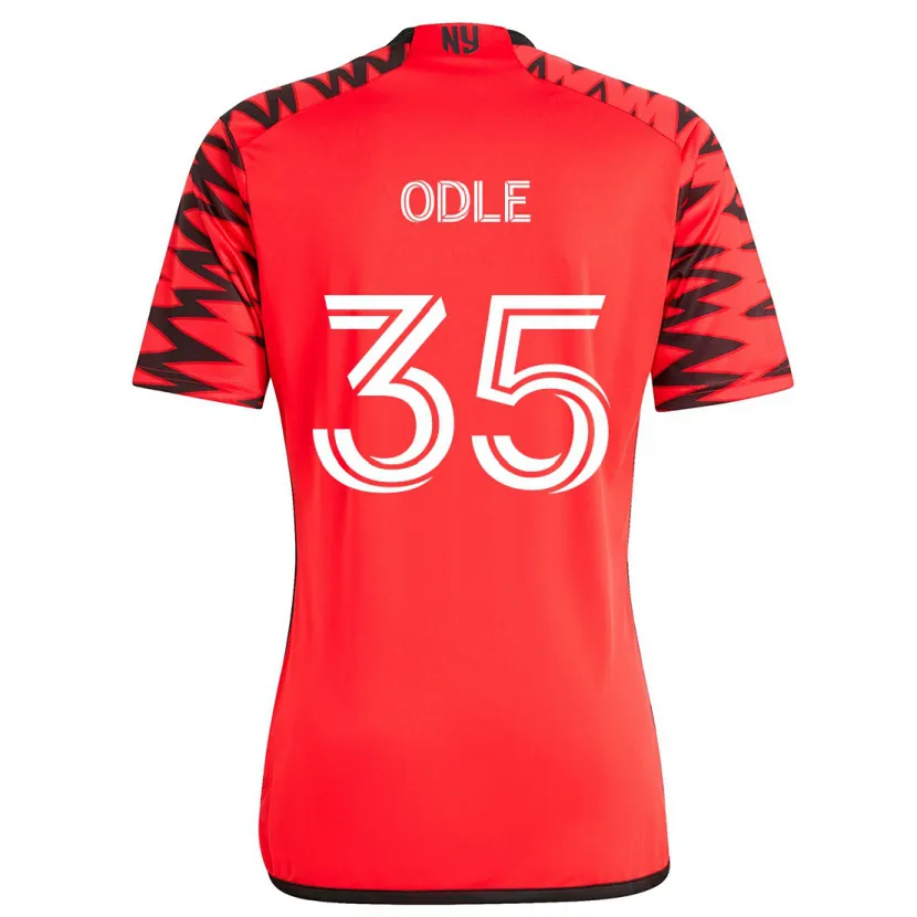 Danxen Kinder Dallas Odle #35 Rot Schwarz Weiß Auswärtstrikot Trikot 2024/25 T-Shirt