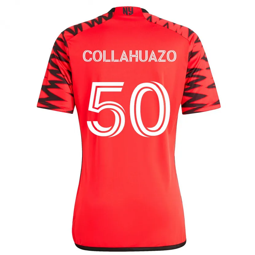 Danxen Kinder Jair Collahuazo #50 Rot Schwarz Weiß Auswärtstrikot Trikot 2024/25 T-Shirt