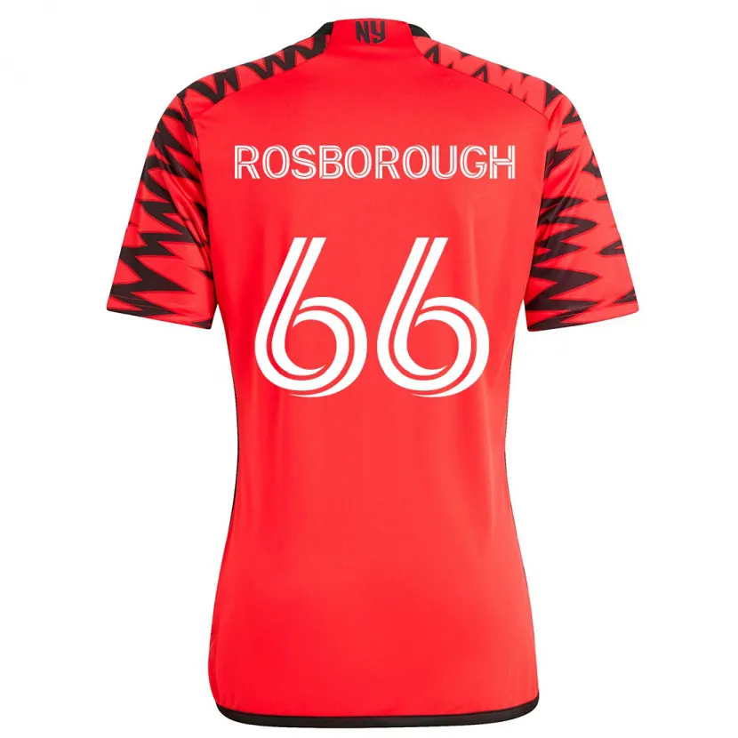 Danxen Kinder Tanner Rosborough #66 Rot Schwarz Weiß Auswärtstrikot Trikot 2024/25 T-Shirt