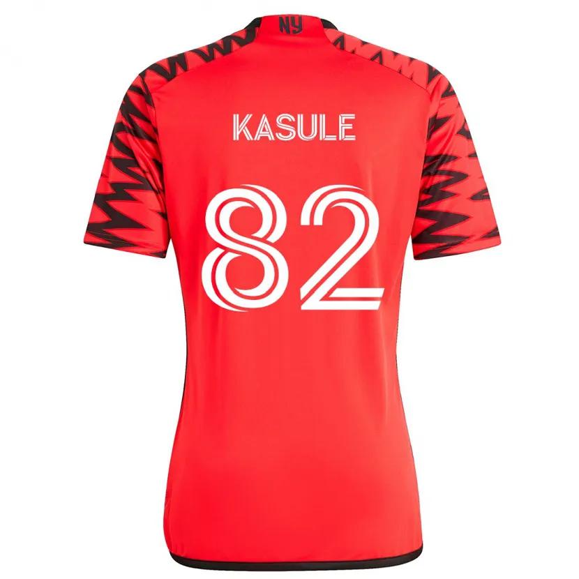 Danxen Kinder Ibrahim Kasule #82 Rot Schwarz Weiß Auswärtstrikot Trikot 2024/25 T-Shirt