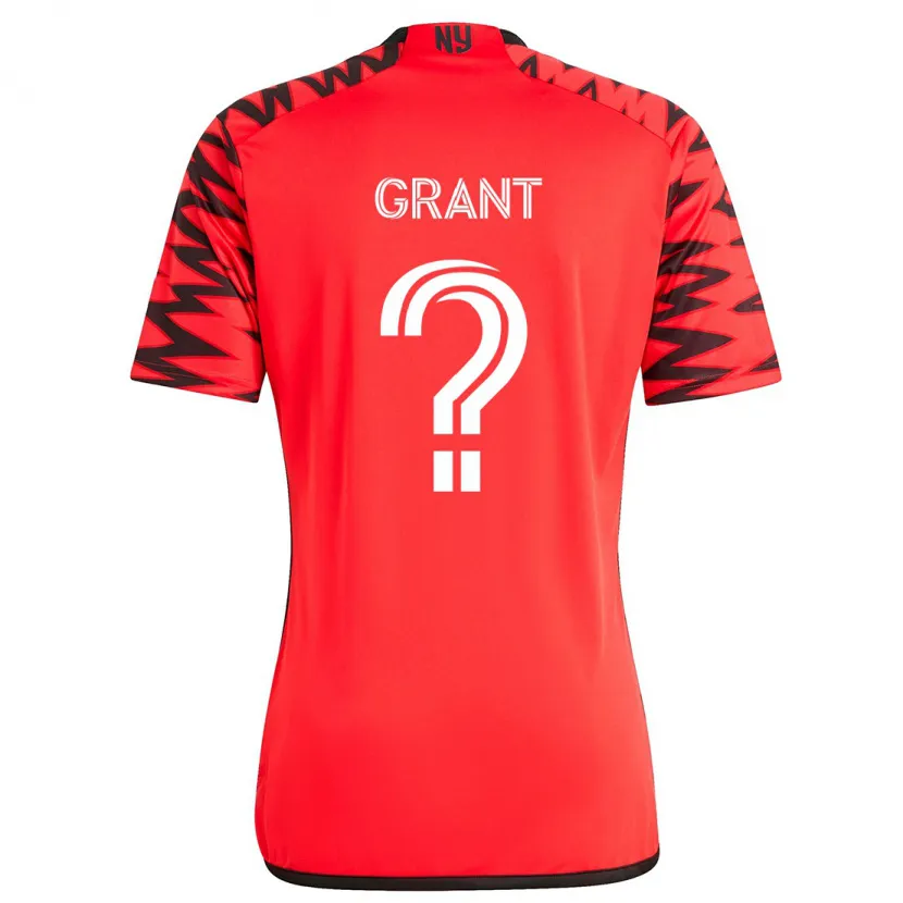 Danxen Kinder Joshua Grant #0 Rot Schwarz Weiß Auswärtstrikot Trikot 2024/25 T-Shirt