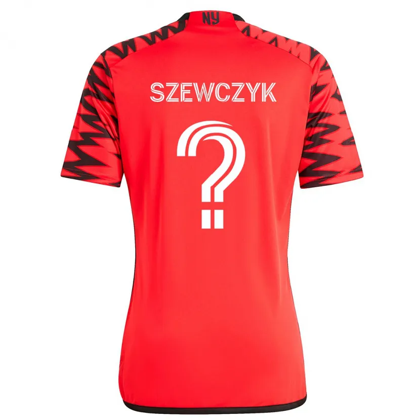 Danxen Kinder Tobias Szewczyk #0 Rot Schwarz Weiß Auswärtstrikot Trikot 2024/25 T-Shirt