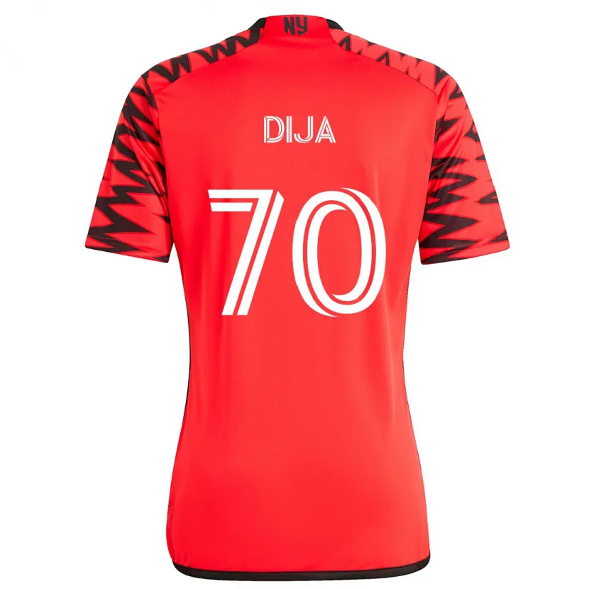 Danxen Kinder Dija #70 Rot Schwarz Weiß Auswärtstrikot Trikot 2024/25 T-Shirt