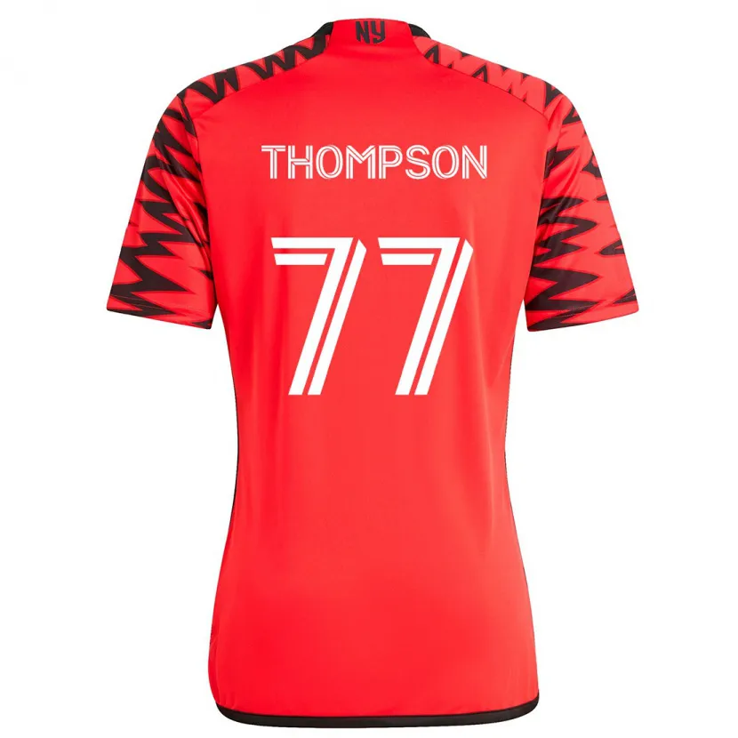 Danxen Kinder Amos Shapiro-Thompson #77 Rot Schwarz Weiß Auswärtstrikot Trikot 2024/25 T-Shirt