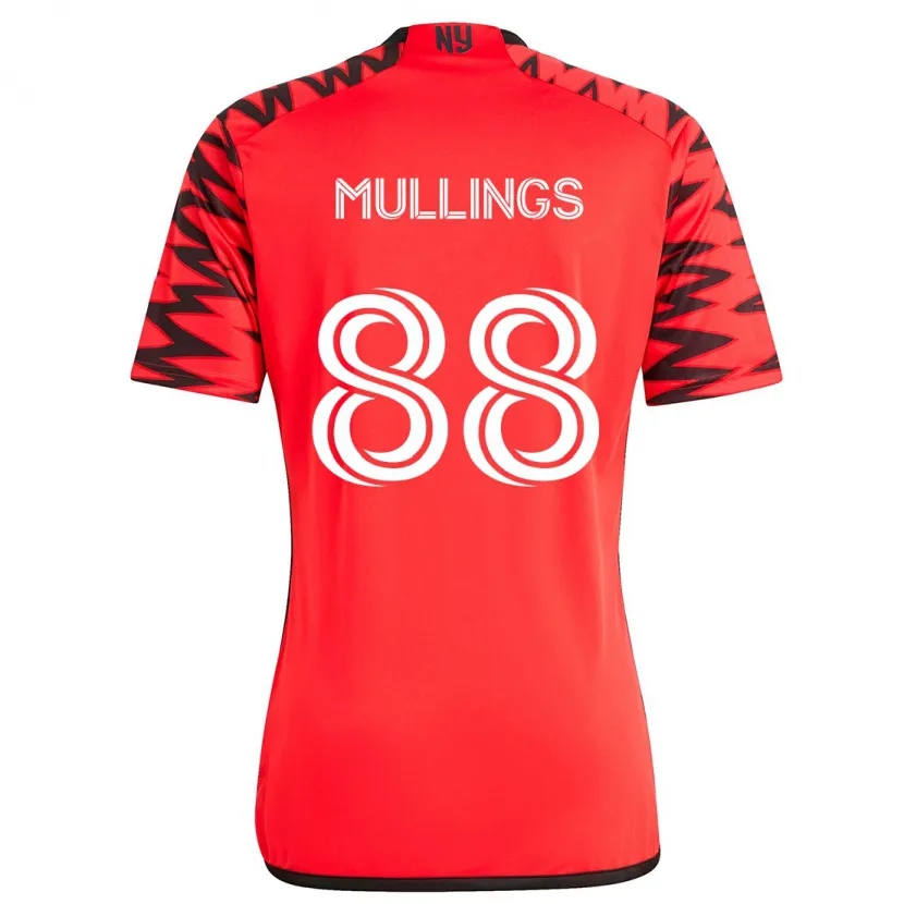 Danxen Kinder O'vonte Mullings #88 Rot Schwarz Weiß Auswärtstrikot Trikot 2024/25 T-Shirt