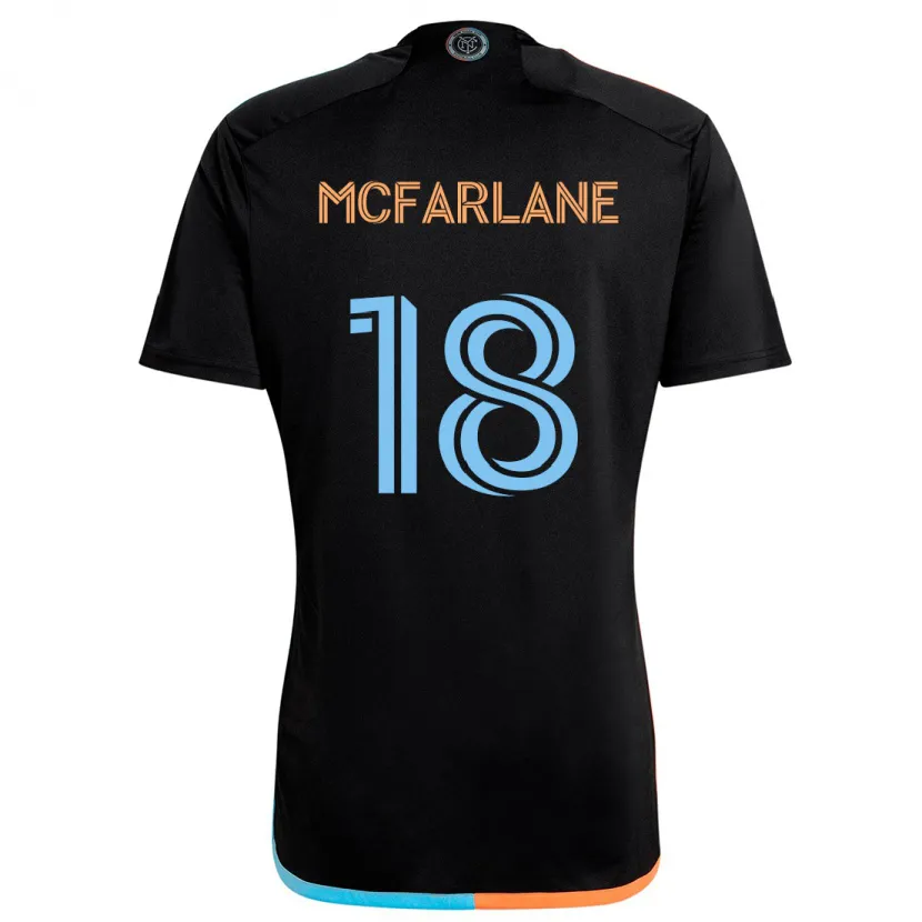 Danxen Kinder Christian Mcfarlane #18 Schwarz Orange Blau Auswärtstrikot Trikot 2024/25 T-Shirt