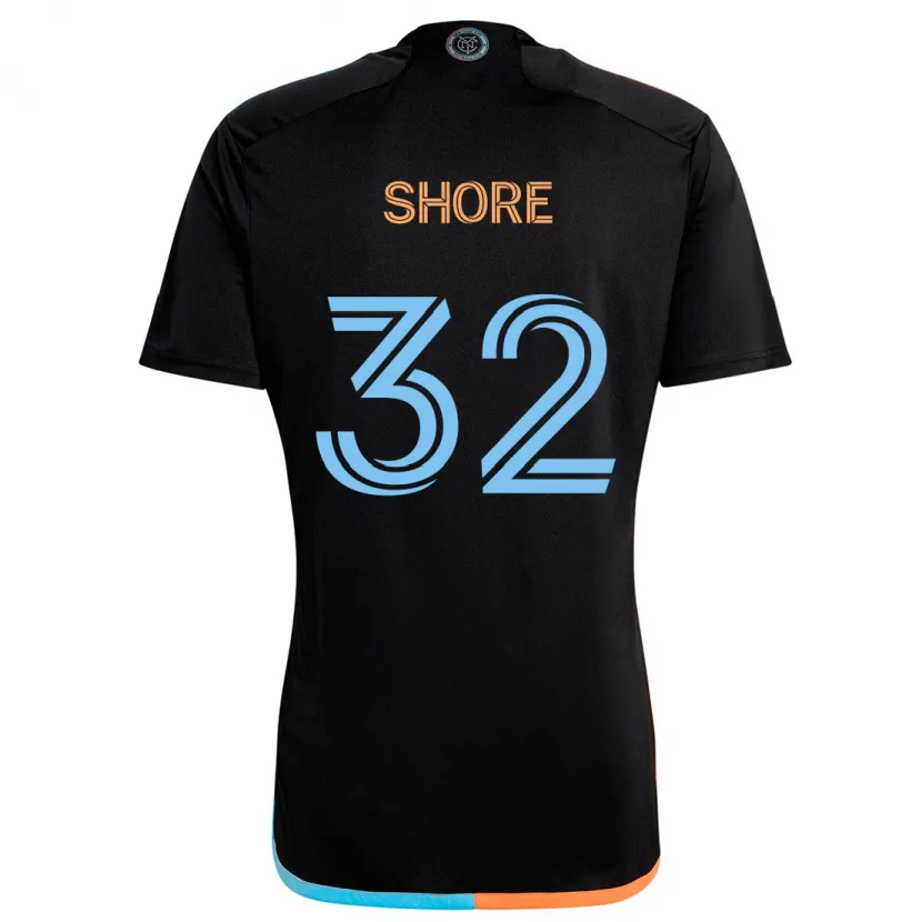 Danxen Kinder Jonathan Shore #32 Schwarz Orange Blau Auswärtstrikot Trikot 2024/25 T-Shirt