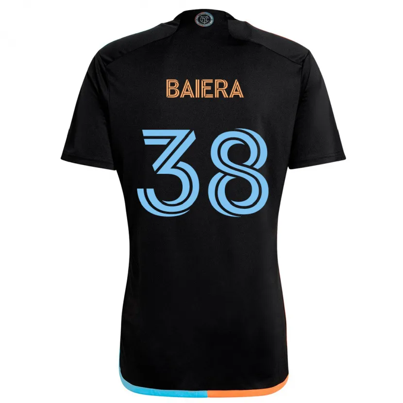 Danxen Kinder Drew Baiera #38 Schwarz Orange Blau Auswärtstrikot Trikot 2024/25 T-Shirt