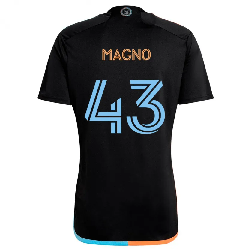 Danxen Kinder Talles Magno #43 Schwarz Orange Blau Auswärtstrikot Trikot 2024/25 T-Shirt