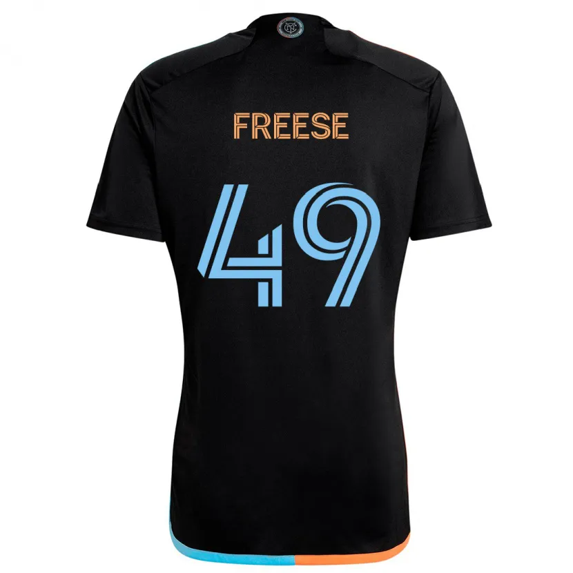 Danxen Kinder Matt Freese #49 Schwarz Orange Blau Auswärtstrikot Trikot 2024/25 T-Shirt