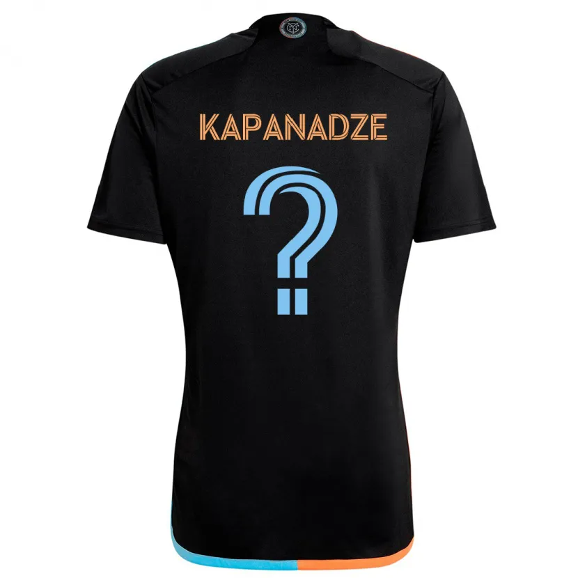 Danxen Kinder Nicholas Kapanadze #0 Schwarz Orange Blau Auswärtstrikot Trikot 2024/25 T-Shirt