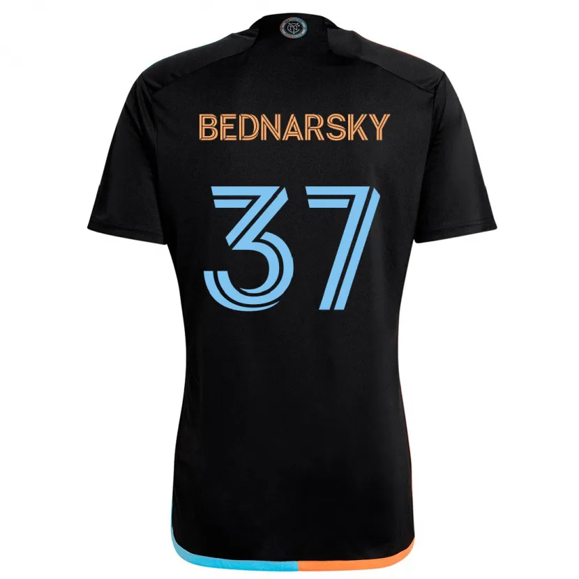 Danxen Kinder Stevo Bednarsky #37 Schwarz Orange Blau Auswärtstrikot Trikot 2024/25 T-Shirt