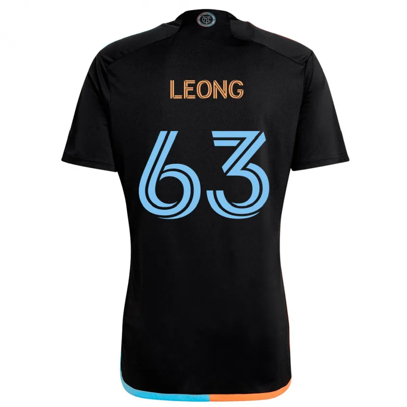 Danxen Kinder Matthew Leong #63 Schwarz Orange Blau Auswärtstrikot Trikot 2024/25 T-Shirt