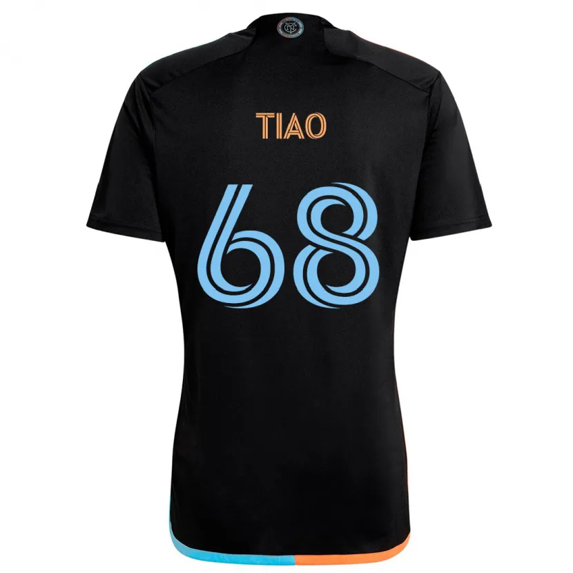 Danxen Kinder Christopher Tiao #68 Schwarz Orange Blau Auswärtstrikot Trikot 2024/25 T-Shirt