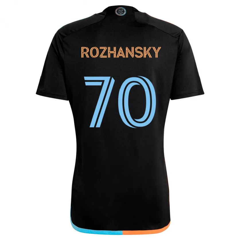 Danxen Kinder Jake Rozhansky #70 Schwarz Orange Blau Auswärtstrikot Trikot 2024/25 T-Shirt