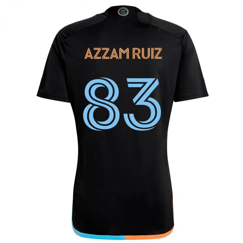 Danxen Kinder Camil Azzam Ruiz #83 Schwarz Orange Blau Auswärtstrikot Trikot 2024/25 T-Shirt