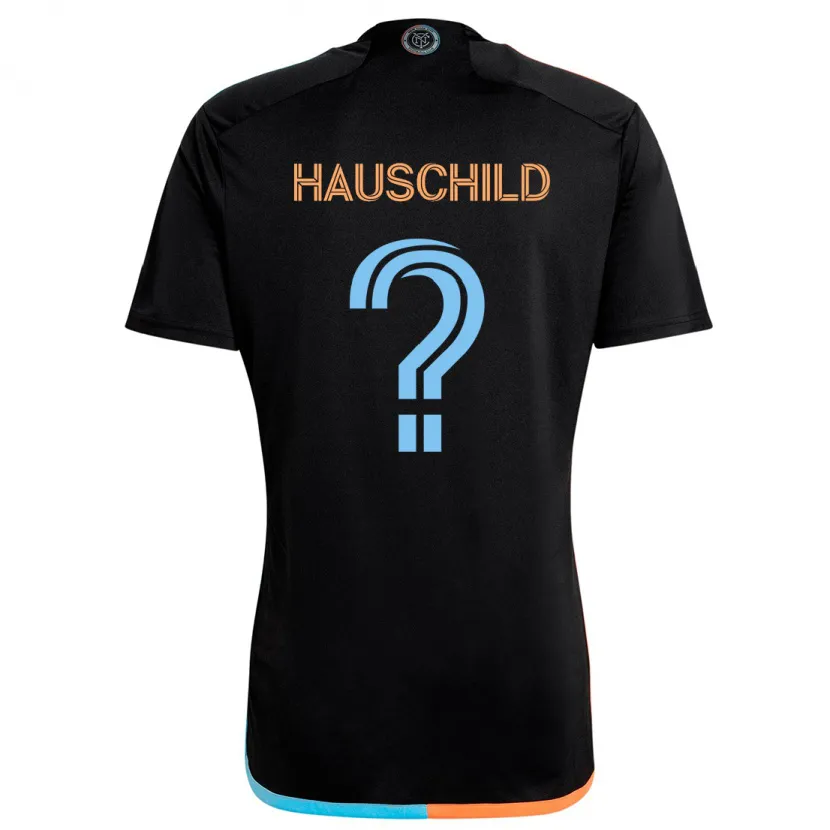 Danxen Kinder Alexander Hauschild #0 Schwarz Orange Blau Auswärtstrikot Trikot 2024/25 T-Shirt