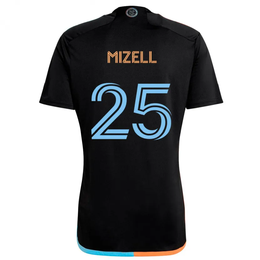 Danxen Kinder Cody Mizell #25 Schwarz Orange Blau Auswärtstrikot Trikot 2024/25 T-Shirt