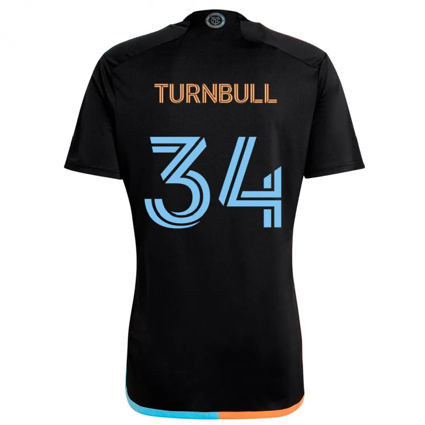 Danxen Kinder Stephen Turnbull #34 Schwarz Orange Blau Auswärtstrikot Trikot 2024/25 T-Shirt