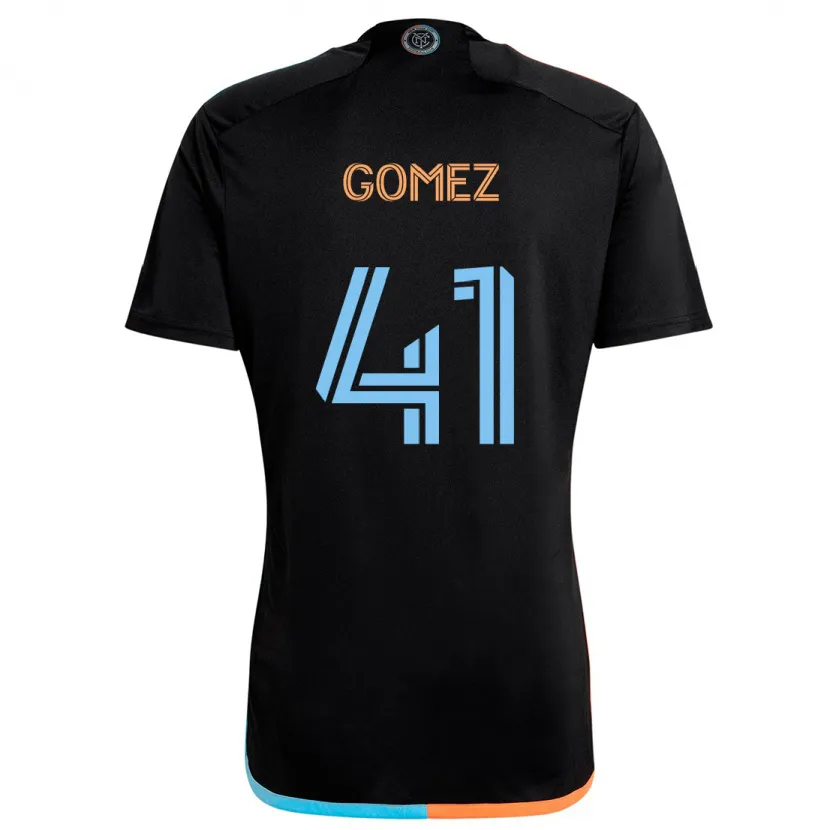 Danxen Kinder Julián Gómez #41 Schwarz Orange Blau Auswärtstrikot Trikot 2024/25 T-Shirt