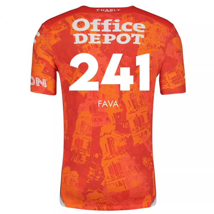 Danxen Kinder Marco Fava #241 Orange Weiß Auswärtstrikot Trikot 2024/25 T-Shirt