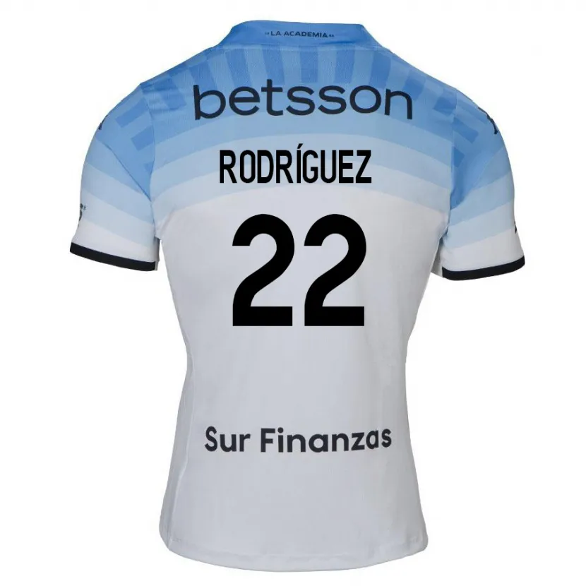 Danxen Kinder Baltasar Rodríguez #22 Weiß Blau Schwarz Auswärtstrikot Trikot 2024/25 T-Shirt