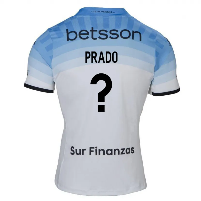 Danxen Kinder Fernando Prado #0 Weiß Blau Schwarz Auswärtstrikot Trikot 2024/25 T-Shirt