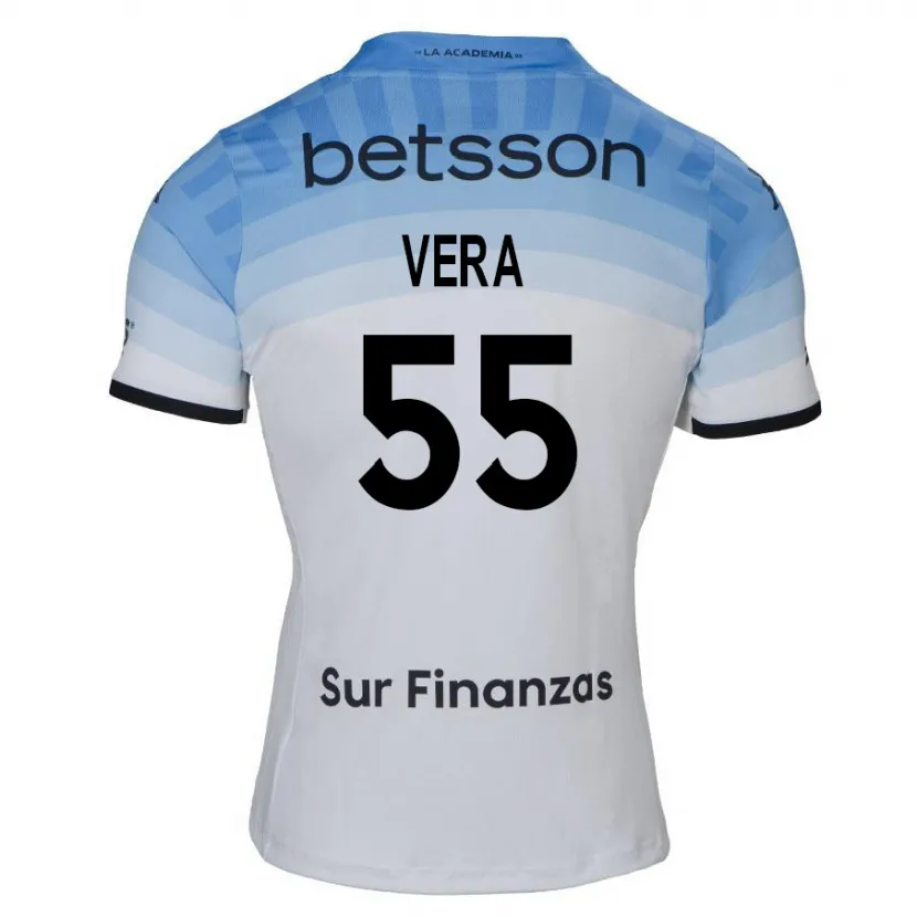 Danxen Kinder Santino Vera #55 Weiß Blau Schwarz Auswärtstrikot Trikot 2024/25 T-Shirt