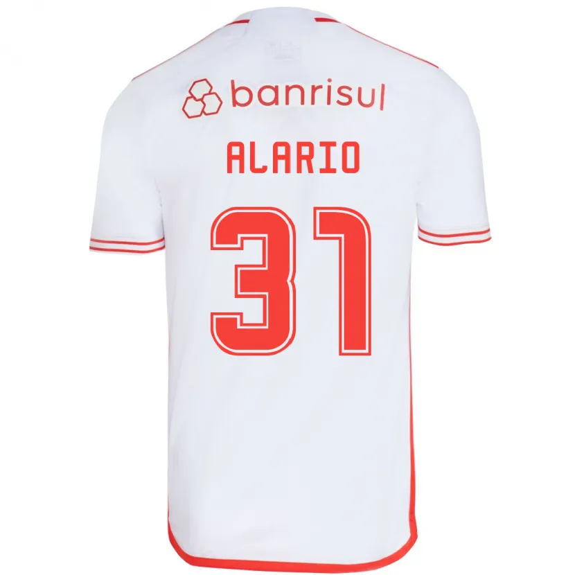 Danxen Kinder Lucas Alario #31 Weiß Rot Auswärtstrikot Trikot 2024/25 T-Shirt