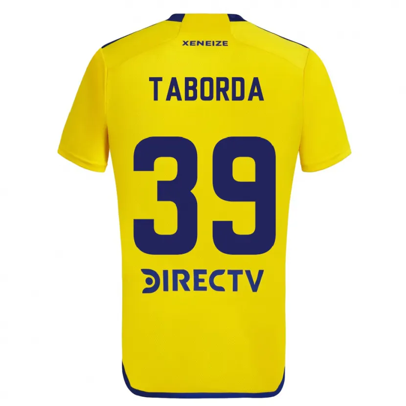 Danxen Kinder Vicente Taborda #39 Gelb Blau Auswärtstrikot Trikot 2024/25 T-Shirt