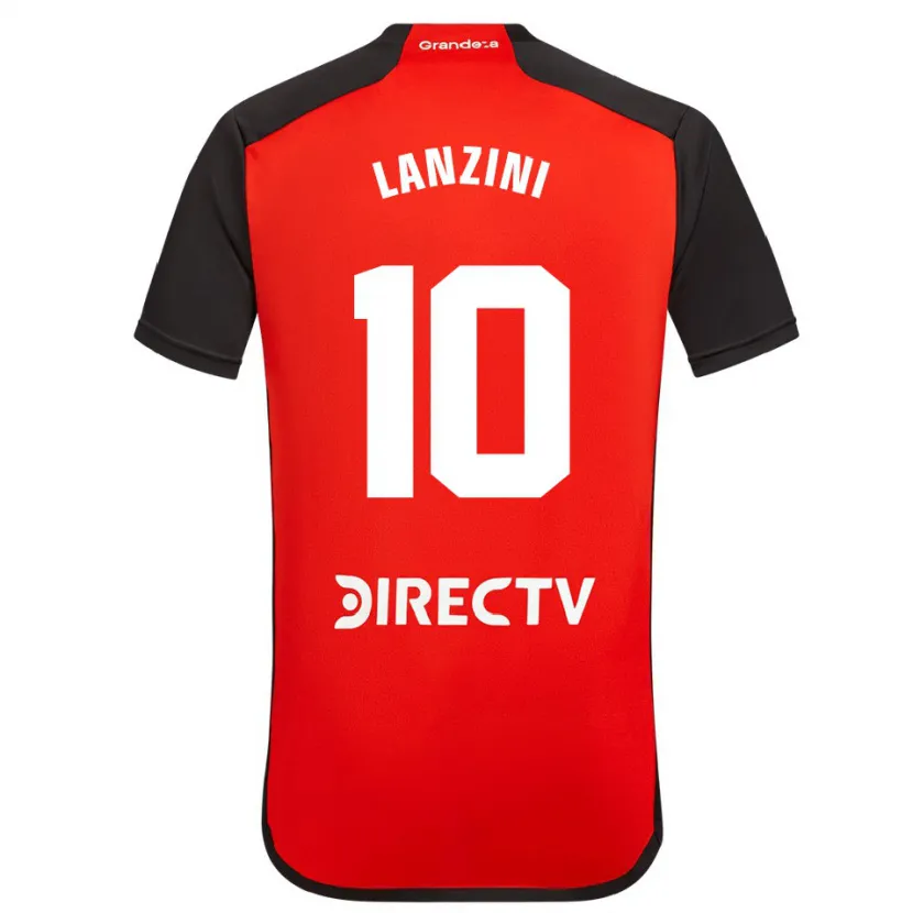 Danxen Kinder Manuel Lanzini #10 Rot Schwarz Weiß Auswärtstrikot Trikot 2024/25 T-Shirt