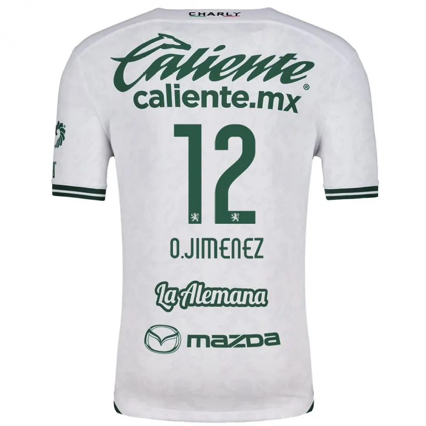 Danxen Kinder Óscar Jiménez #12 Weiß Grün Auswärtstrikot Trikot 2024/25 T-Shirt