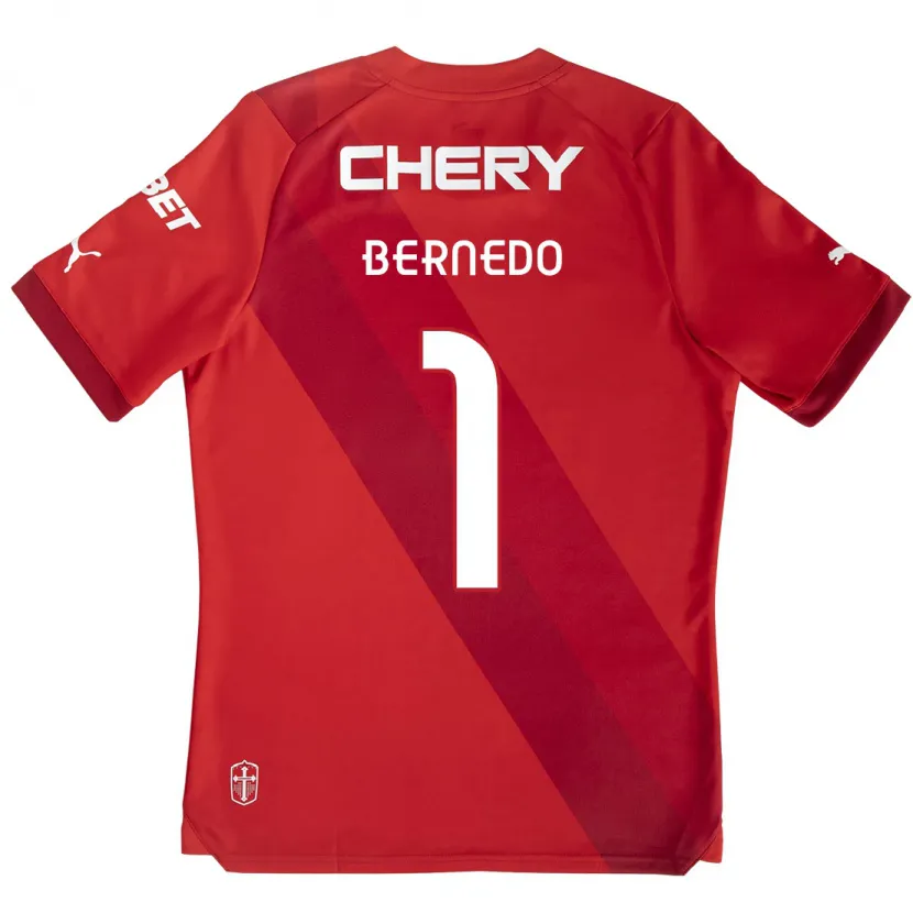 Danxen Kinder Vicente Bernedo #1 Rot-Weiss Auswärtstrikot Trikot 2024/25 T-Shirt