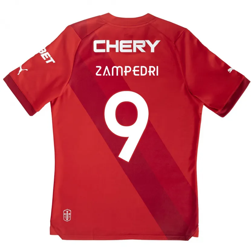 Danxen Kinder Fernando Zampedri #9 Rot-Weiss Auswärtstrikot Trikot 2024/25 T-Shirt