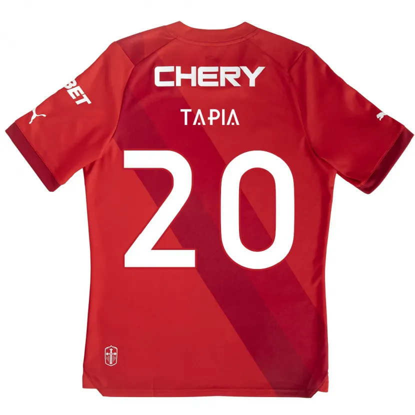 Danxen Kinder Gonzalo Tapia #20 Rot-Weiss Auswärtstrikot Trikot 2024/25 T-Shirt