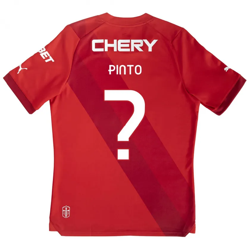 Danxen Kinder Pablo Pinto #0 Rot-Weiss Auswärtstrikot Trikot 2024/25 T-Shirt