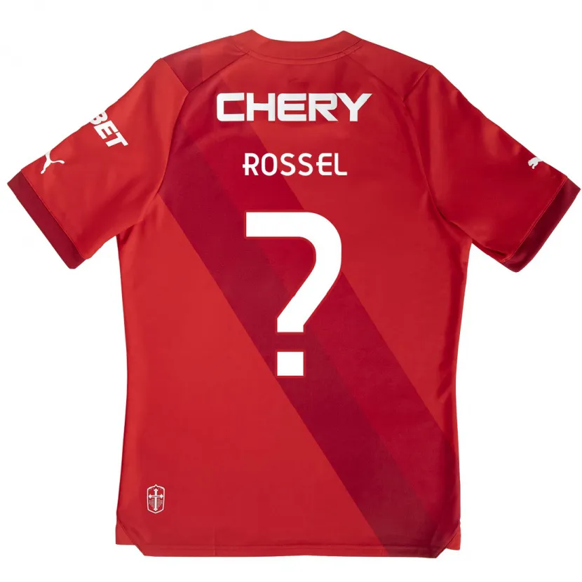 Danxen Kinder Juan Francisco Rossel #0 Rot-Weiss Auswärtstrikot Trikot 2024/25 T-Shirt