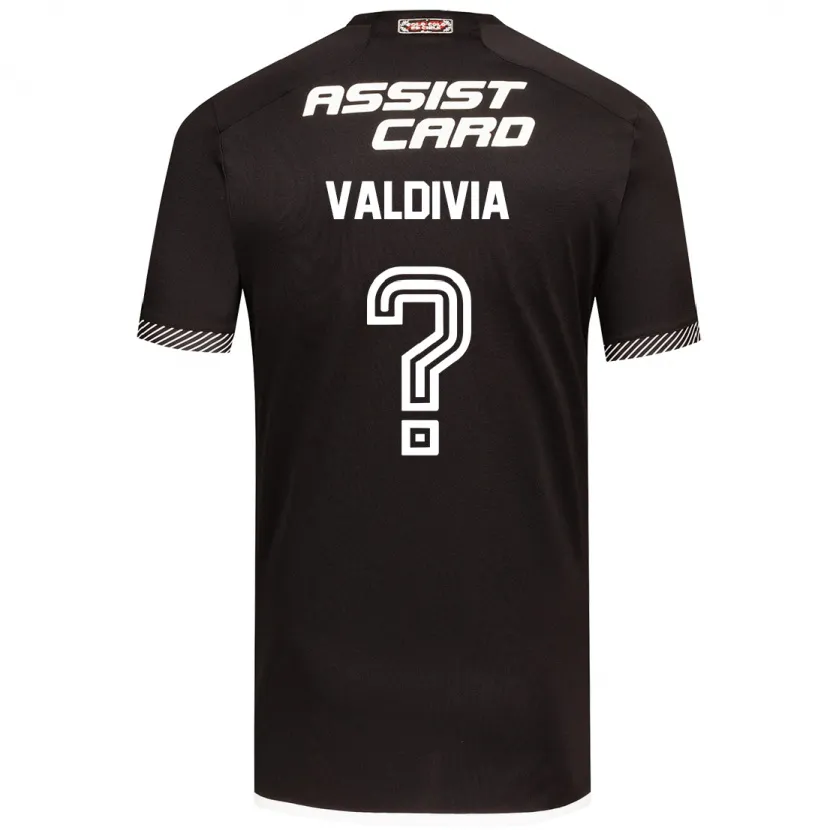 Danxen Kinder Felipe Valdivia #0 Schwarz-Weiss Auswärtstrikot Trikot 2024/25 T-Shirt