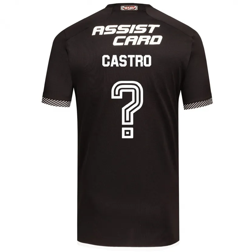 Danxen Kinder Benjamín Castro #0 Schwarz-Weiss Auswärtstrikot Trikot 2024/25 T-Shirt