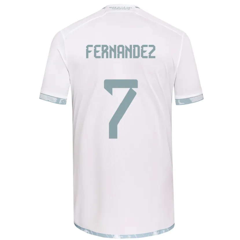 Danxen Kinder Rebeca Fernández #7 Weiß Grau Auswärtstrikot Trikot 2024/25 T-Shirt