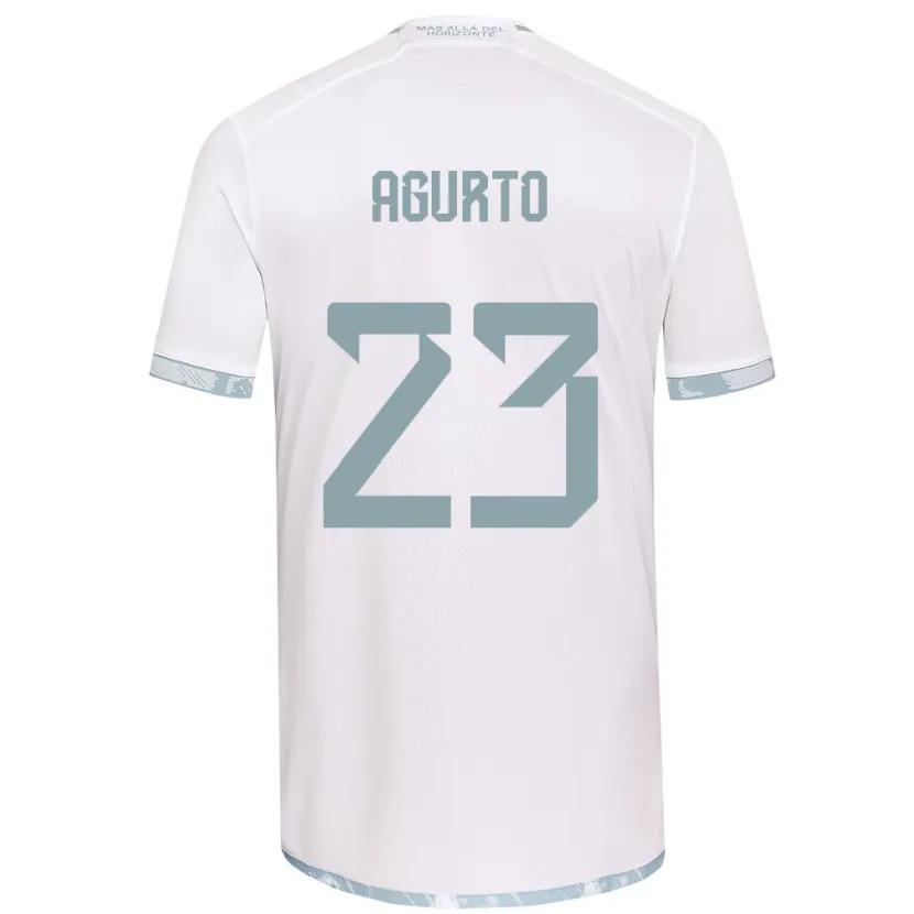 Danxen Kinder Isidora Agurto #23 Weiß Grau Auswärtstrikot Trikot 2024/25 T-Shirt