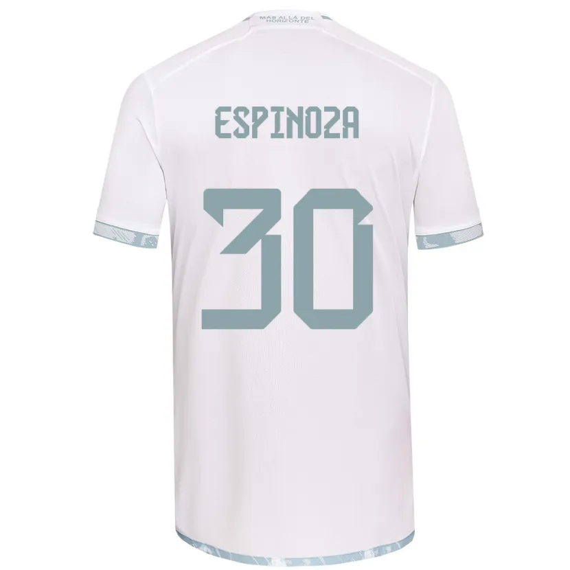 Danxen Kinder Isidora Espinoza #30 Weiß Grau Auswärtstrikot Trikot 2024/25 T-Shirt