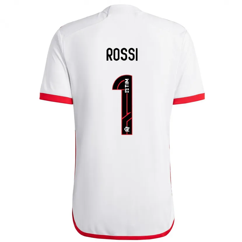 Danxen Kinder Agustín Rossi #1 Weiß Rot Auswärtstrikot Trikot 2024/25 T-Shirt