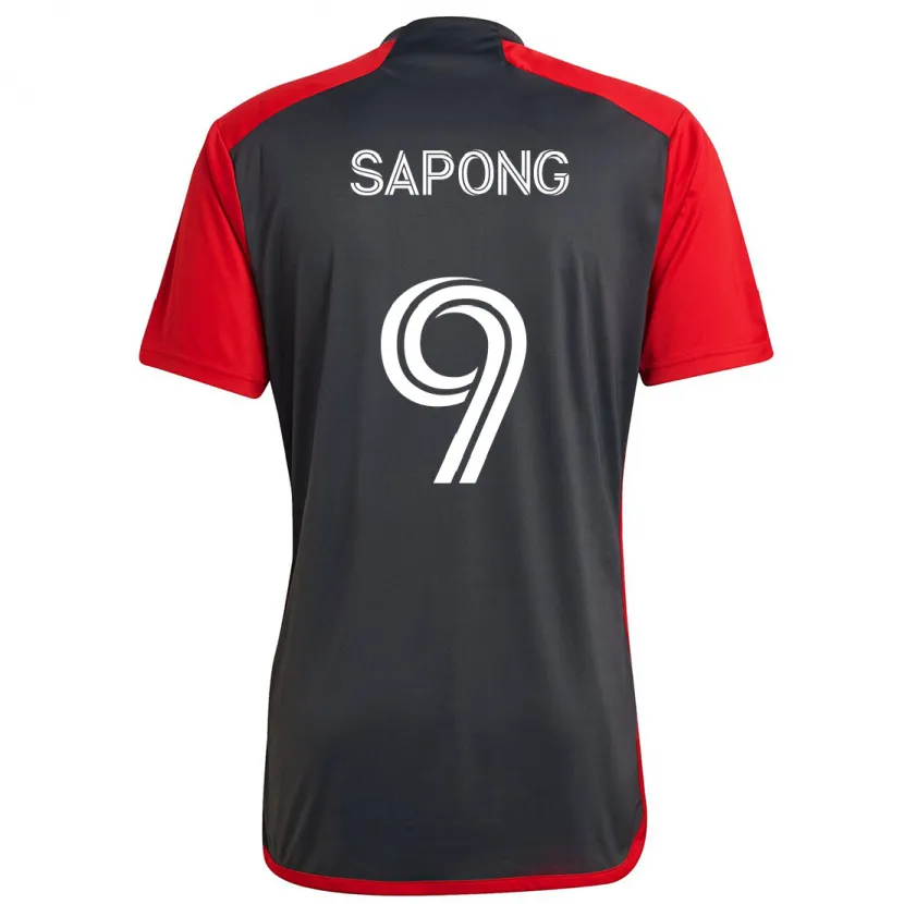 Danxen Herren C.j. Sapong #9 Grau Rot Heimtrikot Trikot 2024/25 T-Shirt