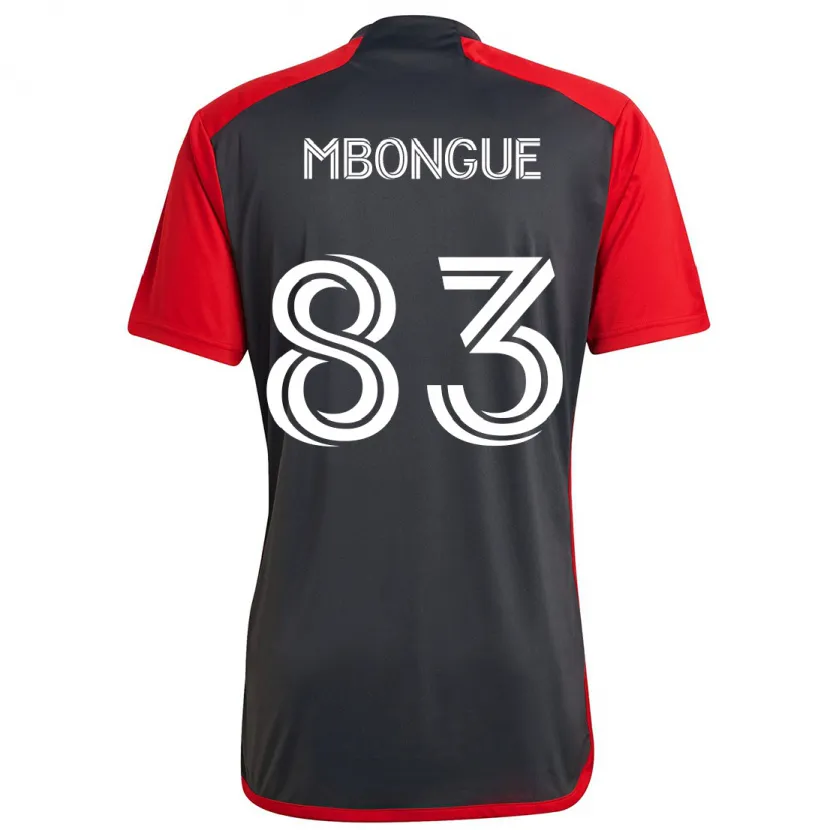 Danxen Herren Hugo Mbongue #83 Grau Rot Heimtrikot Trikot 2024/25 T-Shirt