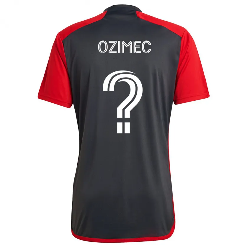 Danxen Herren Lucas Ozimec #0 Grau Rot Heimtrikot Trikot 2024/25 T-Shirt