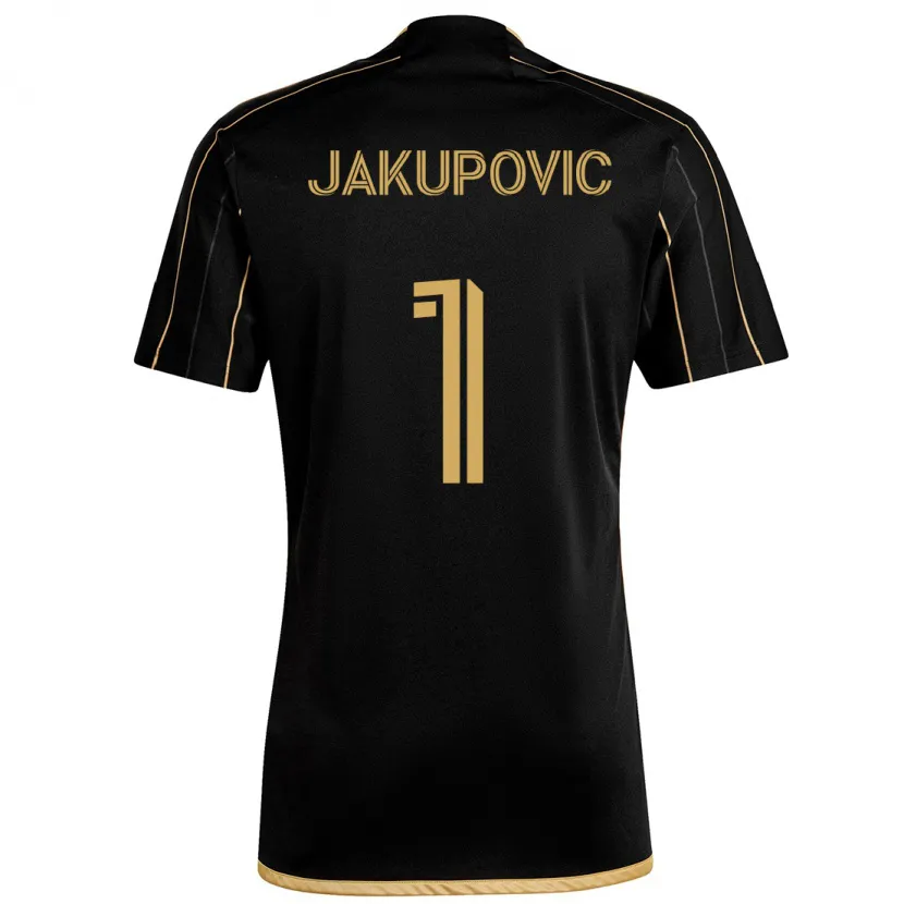 Danxen Herren Eldin Jakupović #1 Schwarzes Gold Heimtrikot Trikot 2024/25 T-Shirt